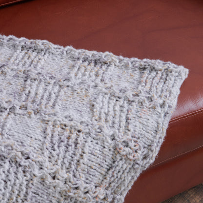 Bernat Blocks fo Garter Knit Blanket Crochet Blanket made in Bernat Felted Yarn