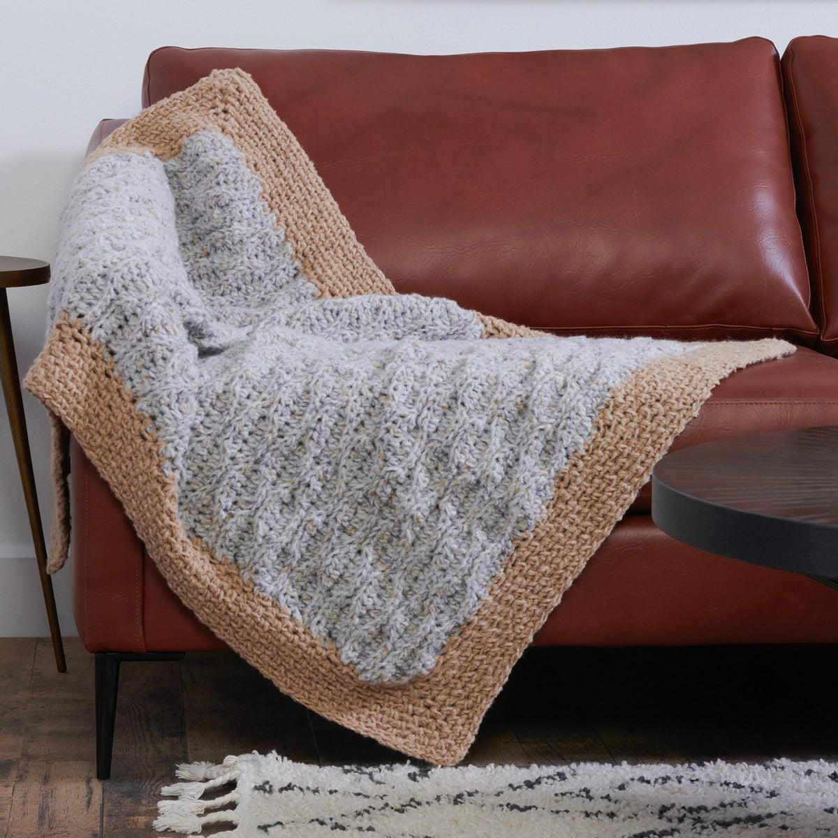 Crochet Lapghan made in Bernat Felted Yarn