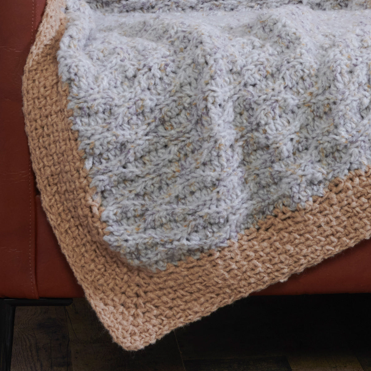 Crochet Lapghan made in Bernat Felted Yarn