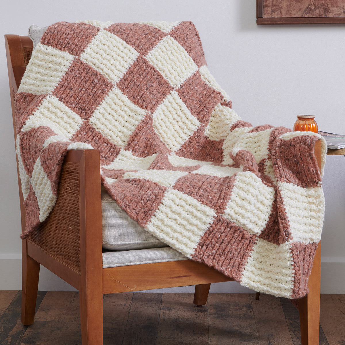 Crochet Blanket made in Bernat Felted Yarn