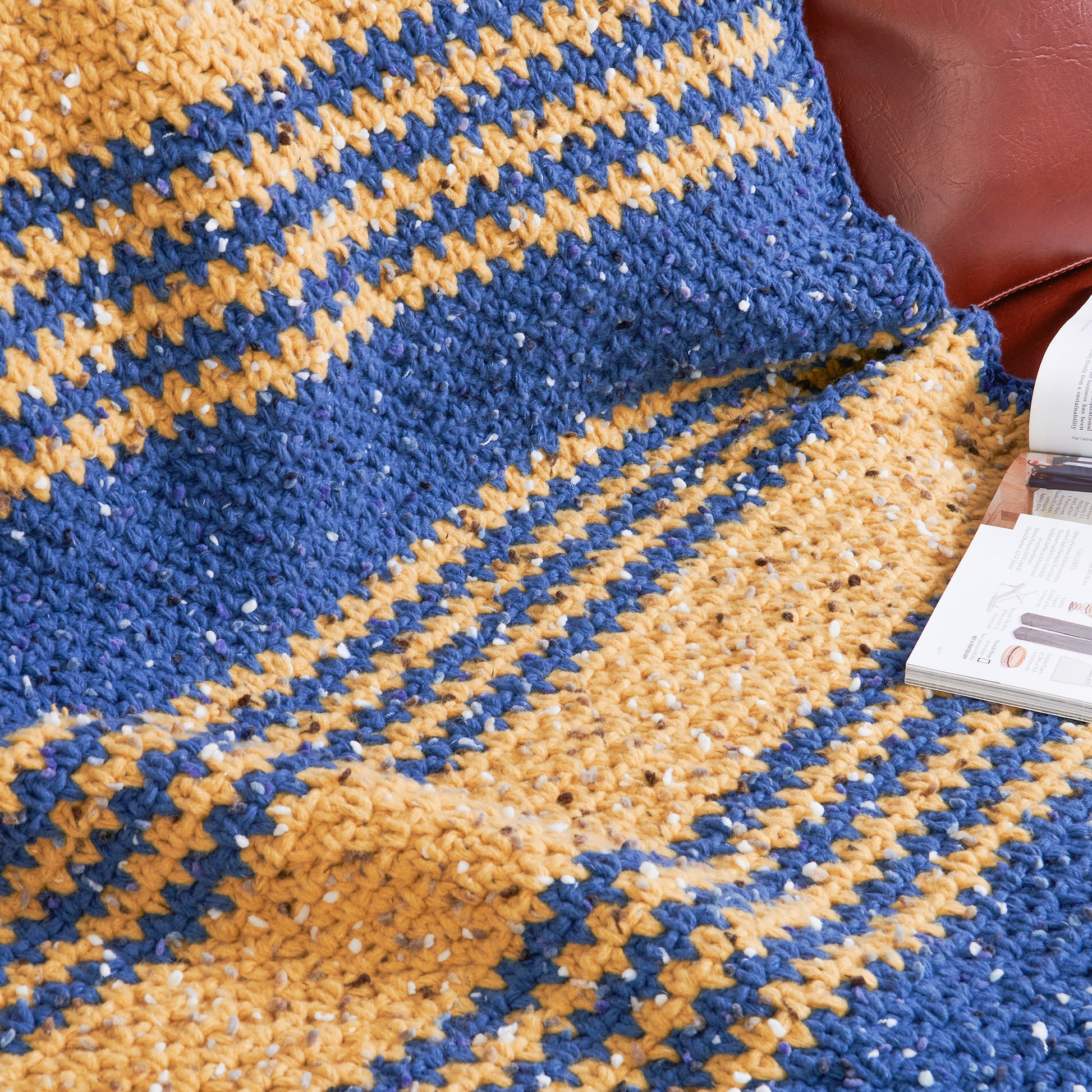 Bernat Blanket Stitch Trim Crochet Blanket, Yarnspirations