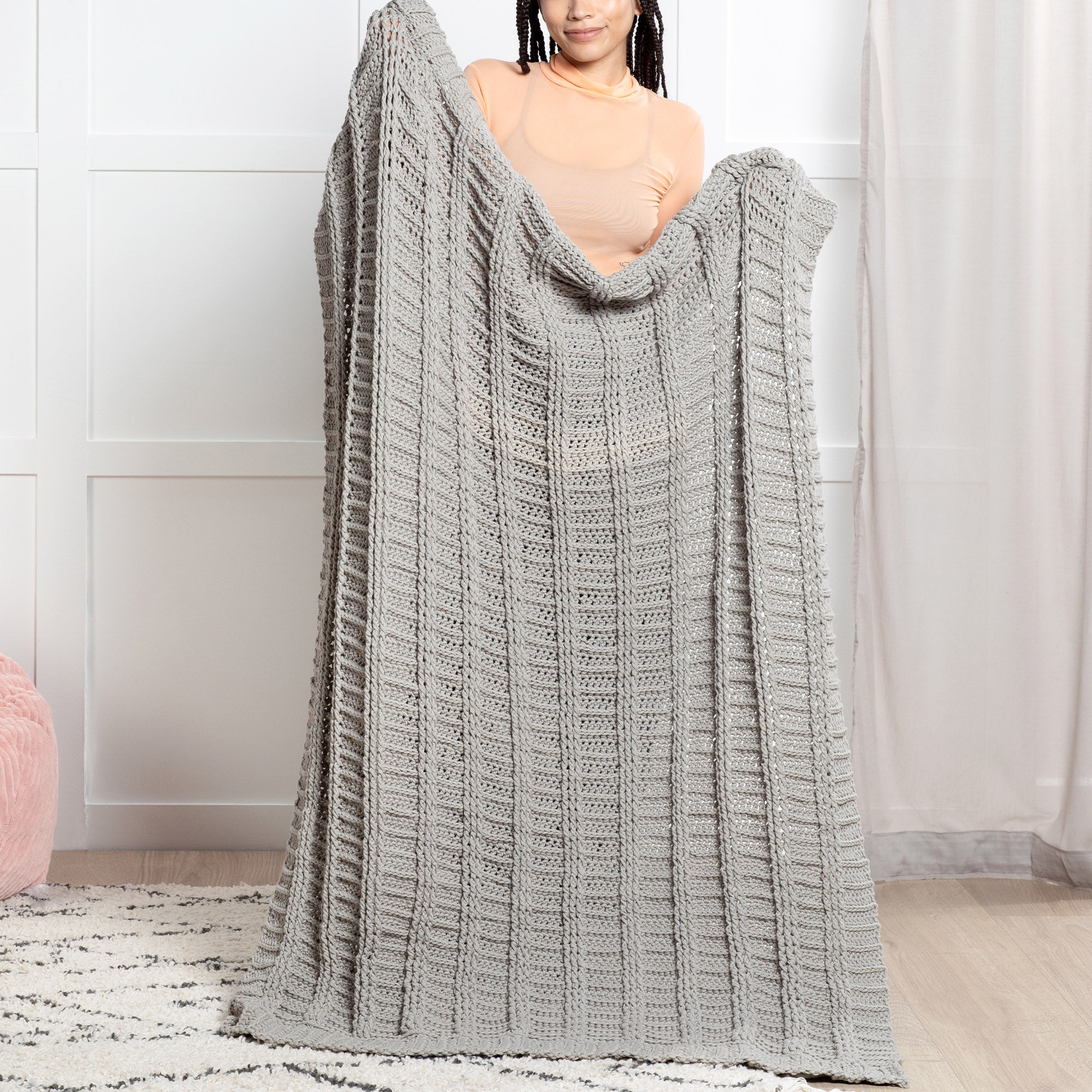 Free Bernat Bold Ridges Crochet Blanket Pattern Yarnspirations