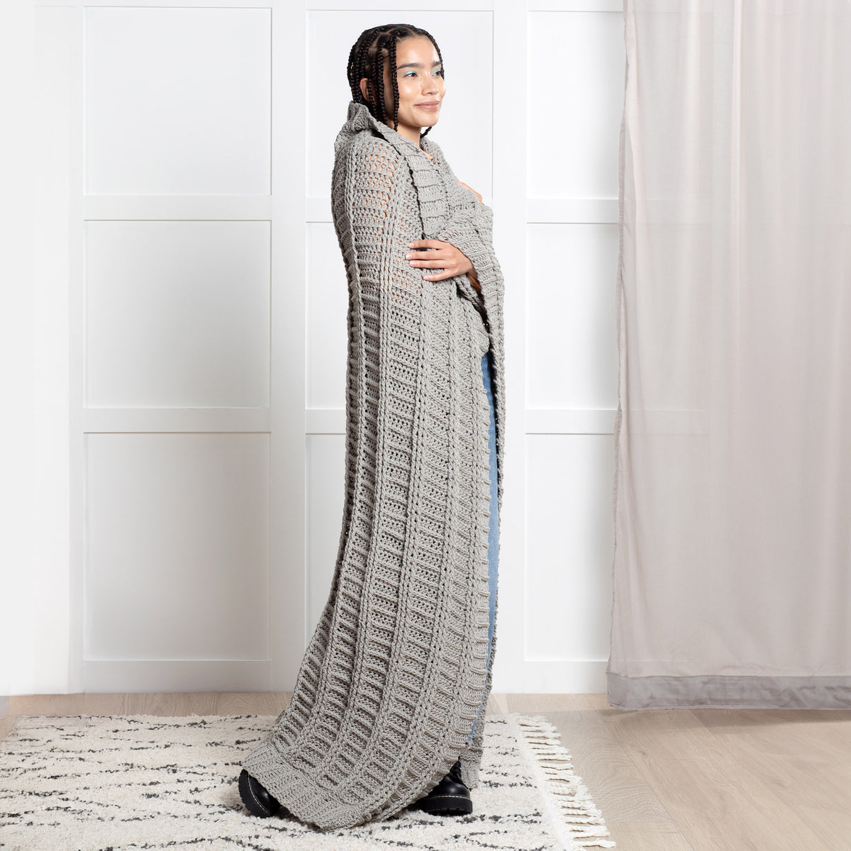 Crochet Blanket made in Bernat Maker Yarn