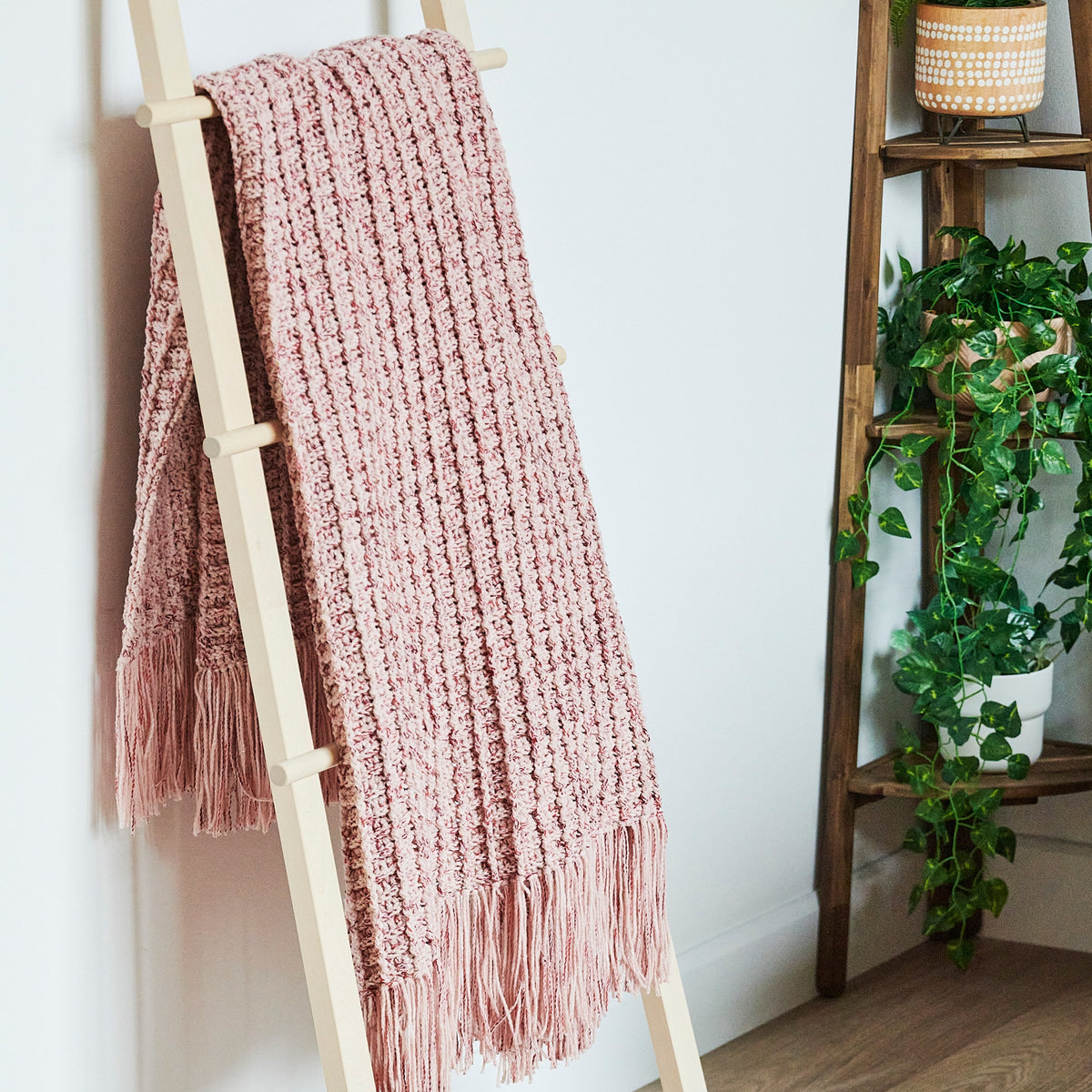 Crochet Blanket made in Bernat Lattice Yarn