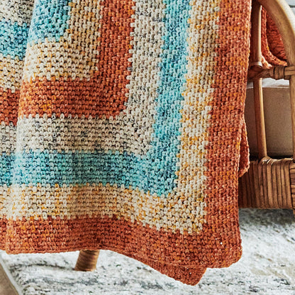 Bernat Lattice Crochet Color-Blocked Crochet Blanket Crochet Blanket made in Bernat Lattice Yarn