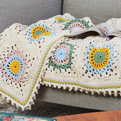 Bernat Picot Edged Crochet Granny Blanket Bernat Picot Edged Crochet Granny Blanket