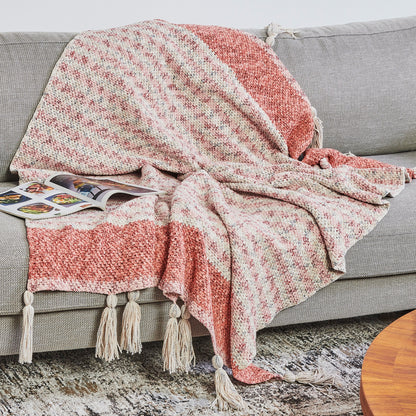 Bernat Tasellicious Moss Stripes Crochet Blanket Crochet Blanket made in Bernat Lattice Yarn