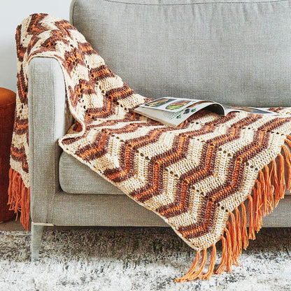 Bernat Zig and Zag Crochet Blanket Crochet Blanket made in Bernat Lattice Yarn