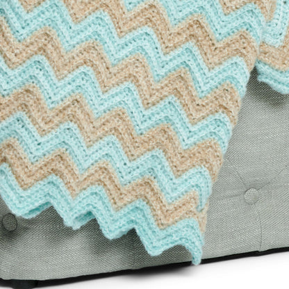 Bernat Crochet Chevron Stripes Thow Crochet Thow made in Bernat Forever Fleece Finest Yarn