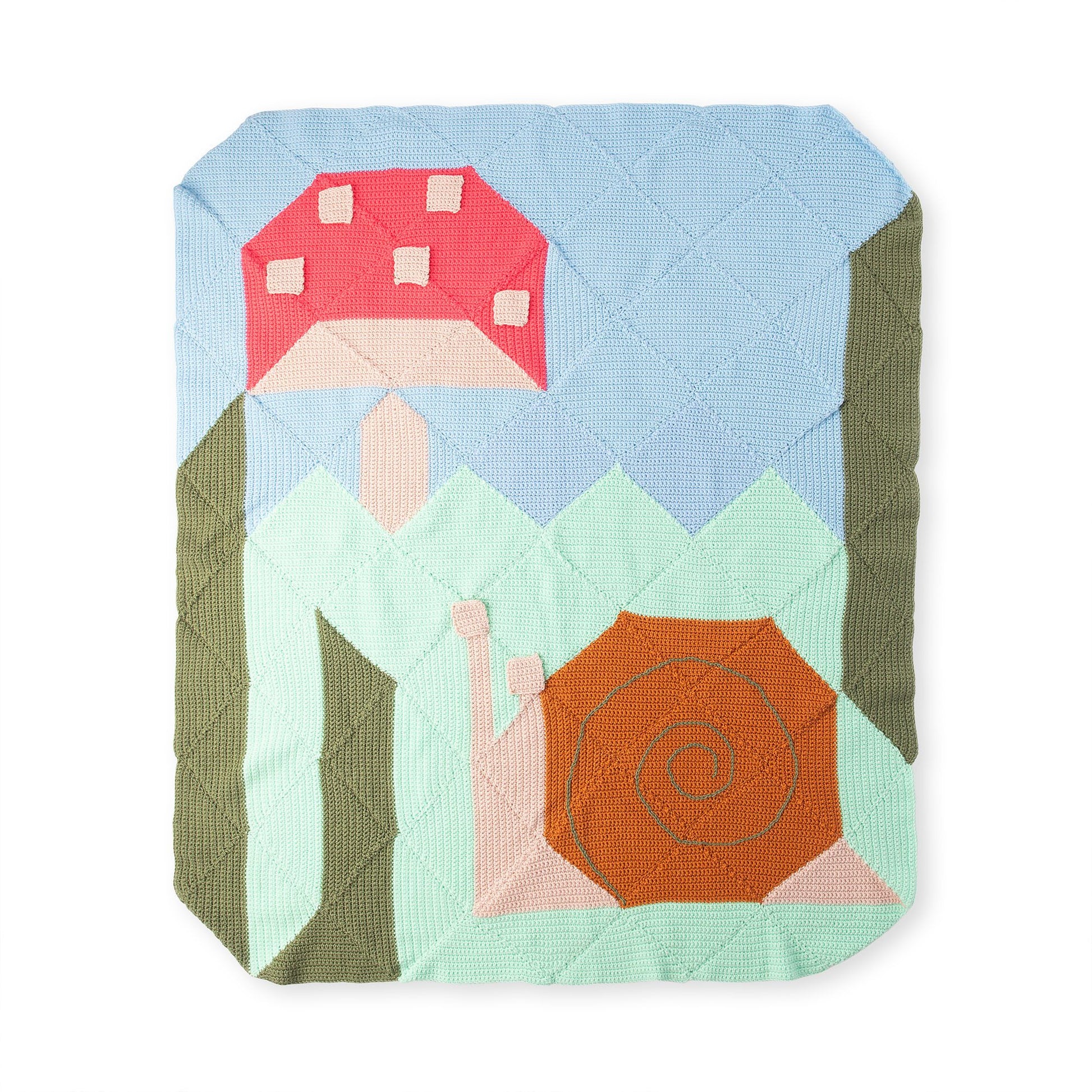 Free Bernat Fun-Guy Garden Crochet Blanket Pattern