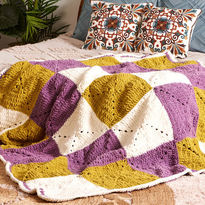 Bernat Crochet Block Party Blanket Crochet Blanket made in Bernat Blanket Yarn