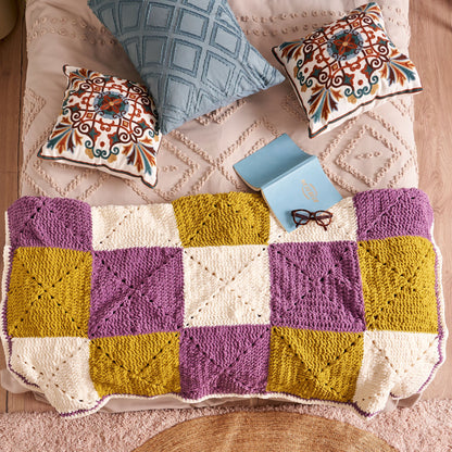 Bernat Crochet Block Party Blanket Crochet Blanket made in Bernat Blanket Yarn