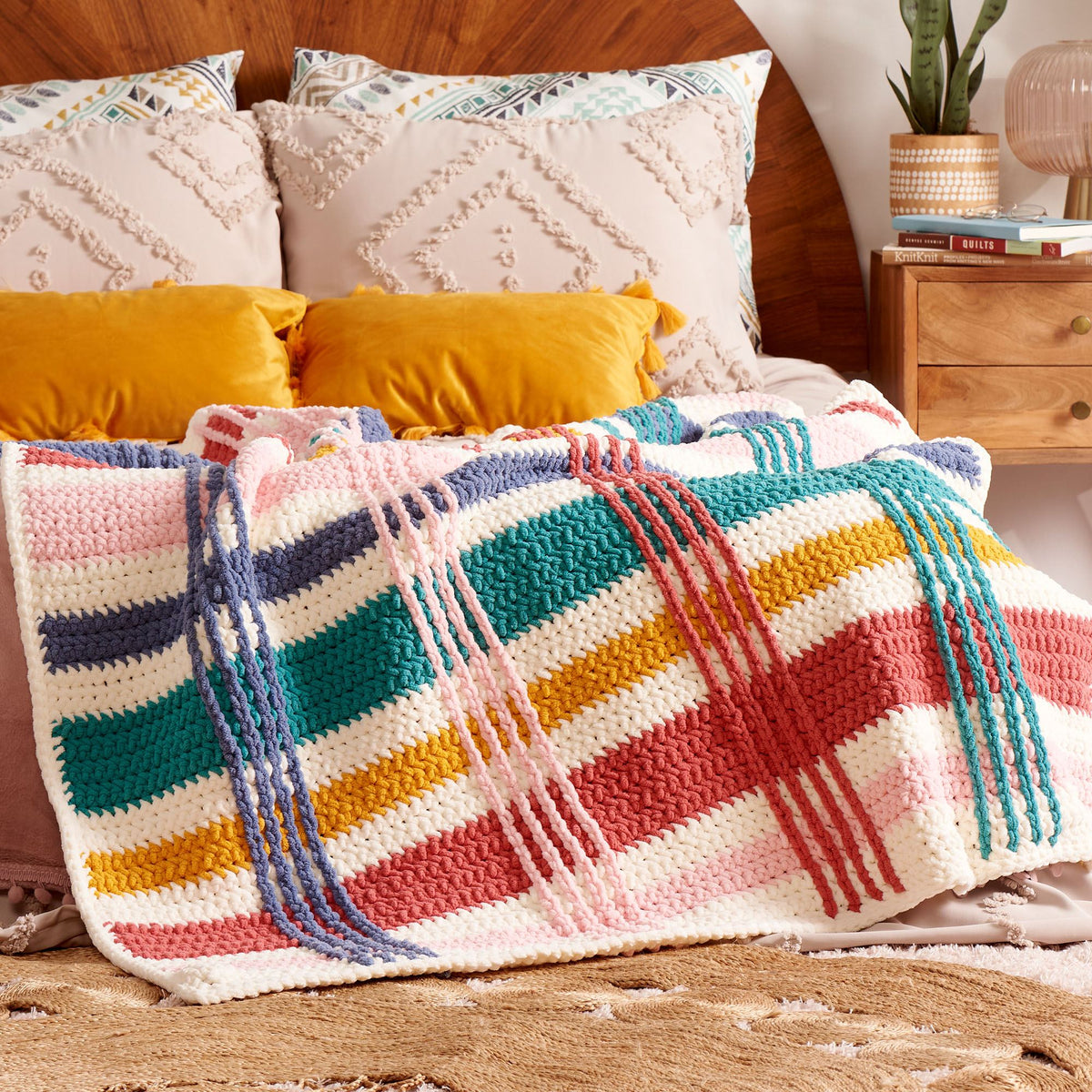 Crochet Blanket made in Bernat Blanket Yarn