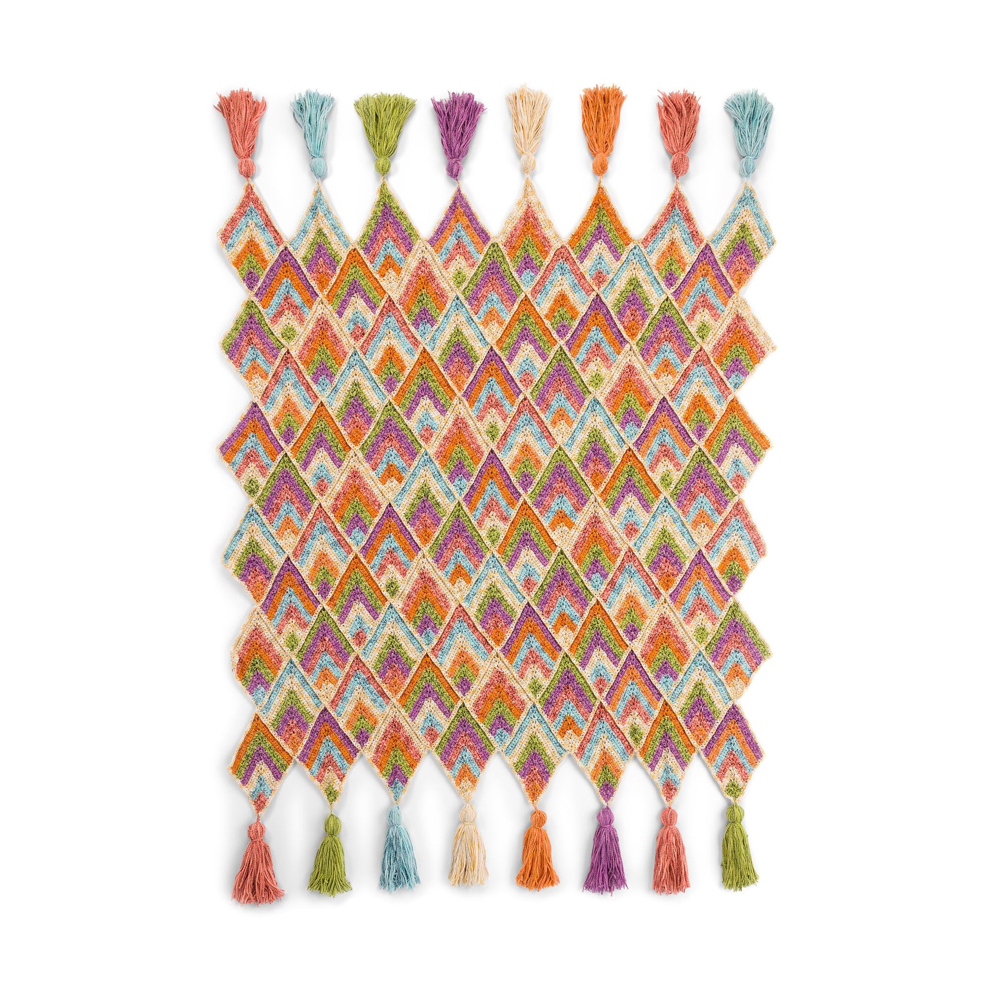 Free Bernat Peaks and Valleys Crochet Blanket Pattern