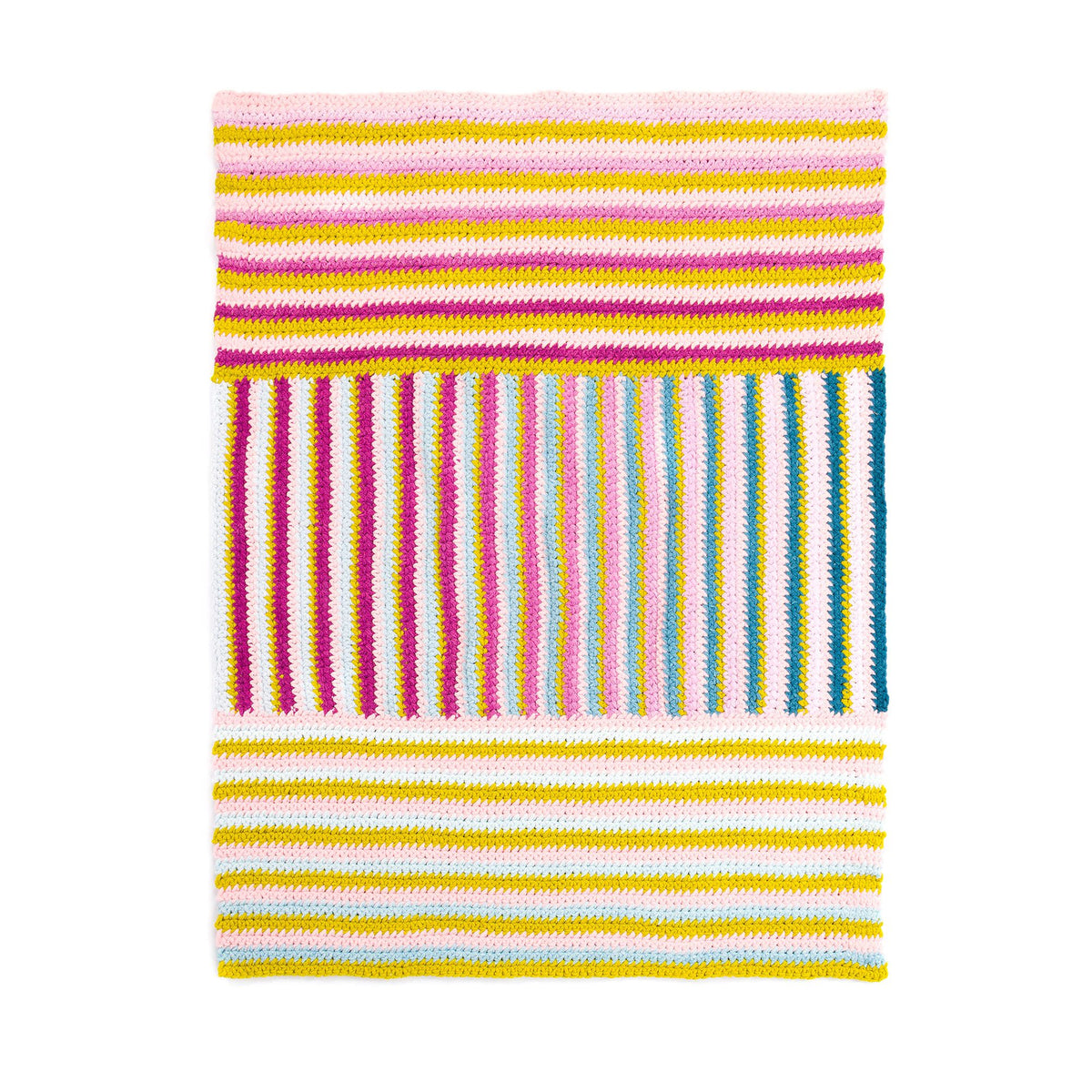 Crochet Blanket made in Bernat Blanket","Blanket Perfect Phasing Yarn