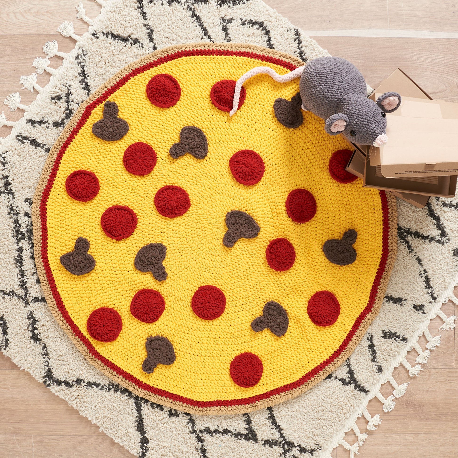 Free Bernat Crochet Pizza Blanket Pattern