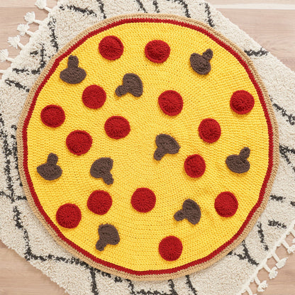 Bernat Crochet Pizza Blanket Crochet Blanket made in Bernat Blanket Yarn