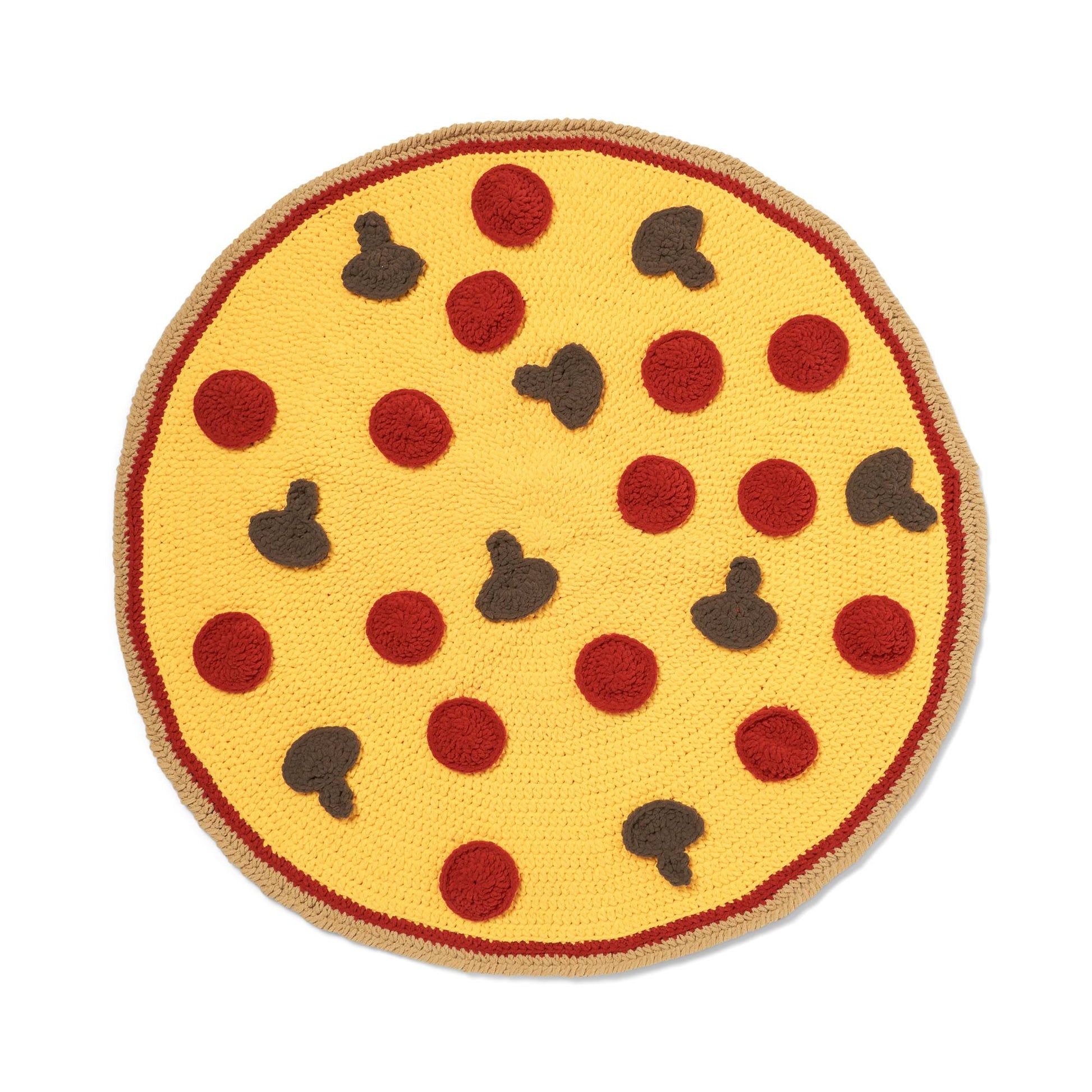 Free Easy Bernat Crochet Pizza Blanket Pattern | Yarnspirations