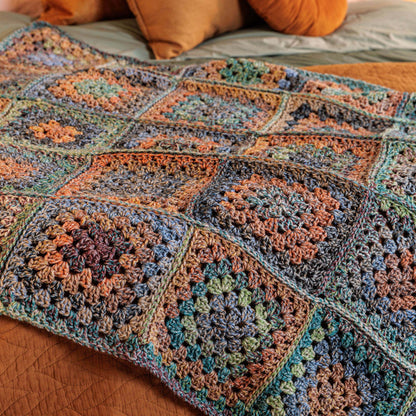 Bernat Patchwork Homestead Crochet Granny Blanket Bernat Patchwork Homestead Crochet Granny Blanket