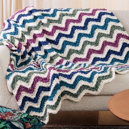 Bernat Velvet and Glass Crochet Chevron Blanket Bernat Velvet and Glass Crochet Chevron Blanket