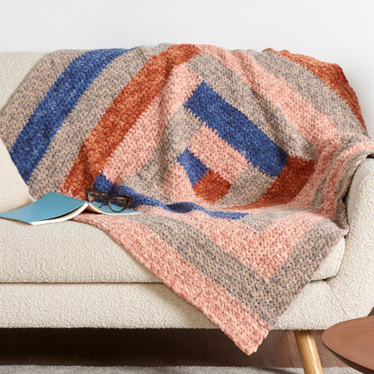 Bernat Crochet Log Cabin Quilt Blanket Bernat Crochet Log Cabin Quilt Blanket