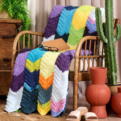 Bernat Blanket Patchwork Crochet Chevron Panels Blanket Bernat Blanket Patchwork Crochet Chevron Panels Blanket
