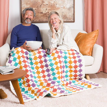 Bernat Diamond Delight Crochet Granny Blanket Bernat Diamond Delight Crochet Granny Blanket