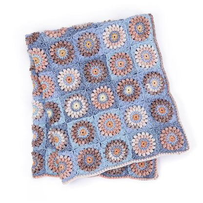 Bernat Starburst Texture Crochet Blanket A crochet blanket with a starburst texture, Version 1