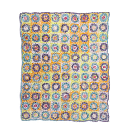 Bernat Starburst Texture Crochet Blanket A crochet blanket with a starburst texture, Version 2