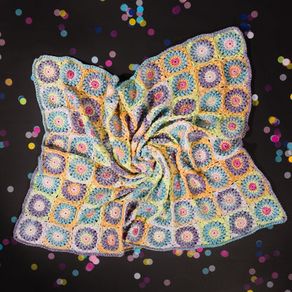 Bernat Starburst Texture Crochet Blanket A crochet blanket with a starburst texture, Version 2