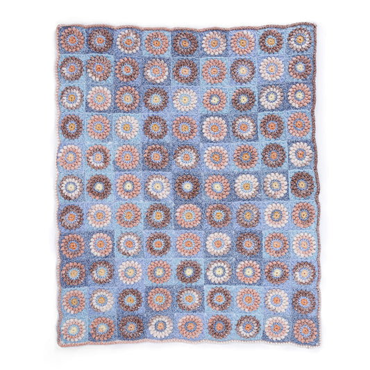 A crochet blanket with a starburst texture, Version 1