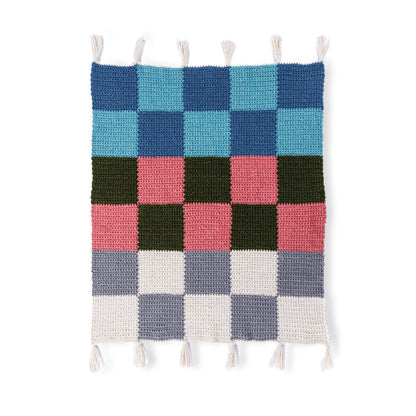 Bernat Crochet Contrast Check Blanket Bernat Crochet Contrast Check Blanket