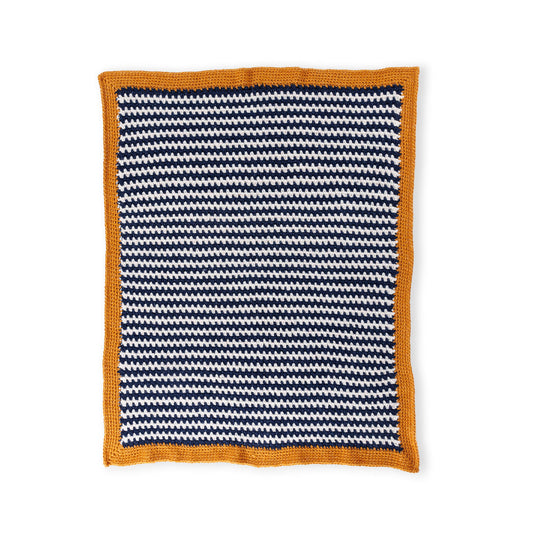 Bernat Ticking Stripe Crochet Blanket