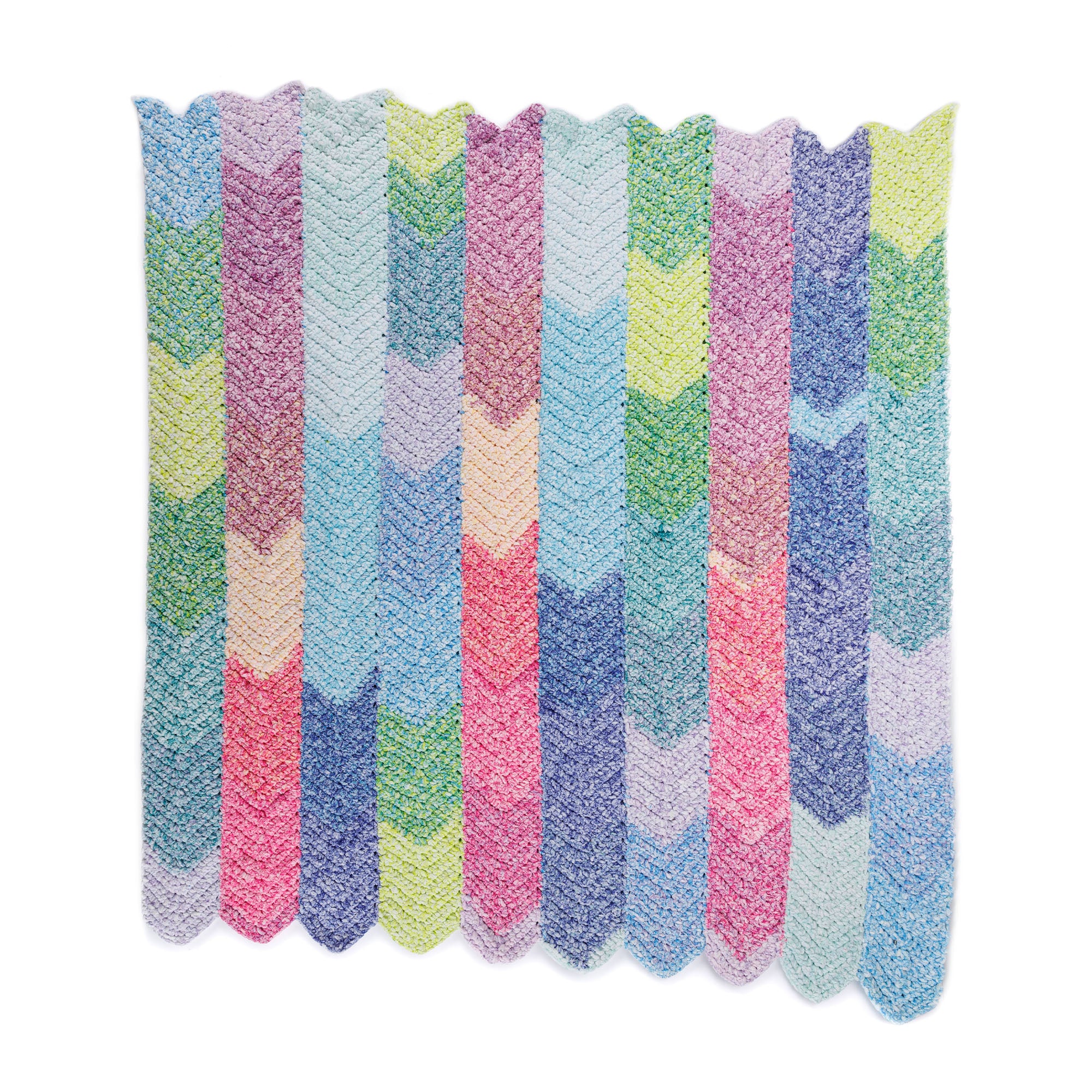 Free Easy Bernat Color Cascade Crochet Blanket Pattern | Yarnspirations