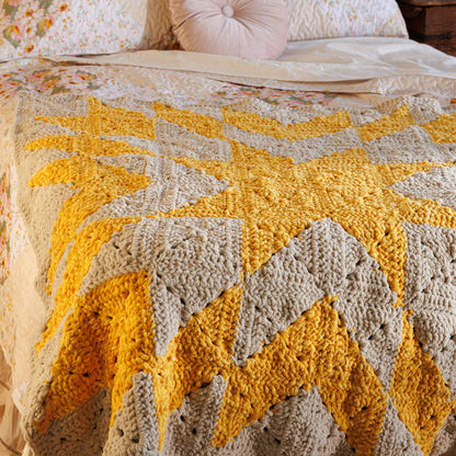 Bernat Crochet Sunburst Quilt Bernat Crochet Sunburst Quilt