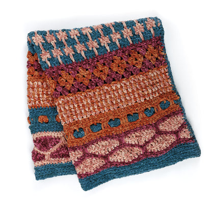 Bernat Sampler Stitched Crochet Blanket Bernat Sampler Stitched Crochet Blanket