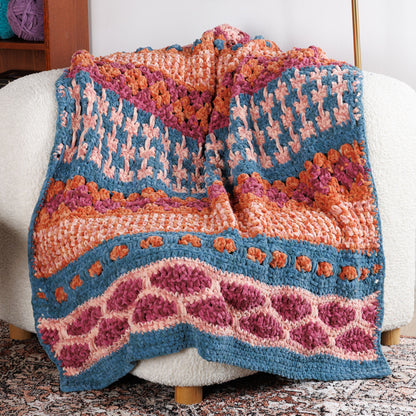 Bernat Sampler Stitched Crochet Blanket Bernat Sampler Stitched Crochet Blanket