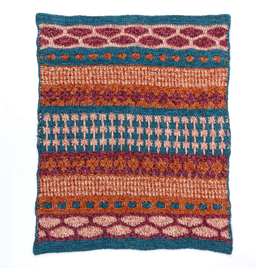 Bernat Sampler Stitched Crochet Blanket