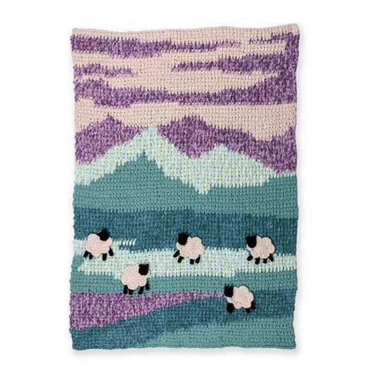Bernat Crochet Sheep Valley Blanket