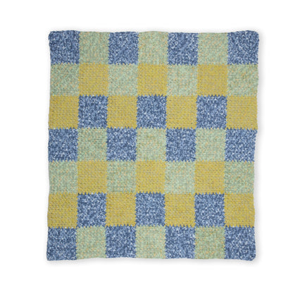 Bernat Misty Hollow Crochet Checkerboard Blanket Misty Hollow Crochet Checkerboard Blanket made using Bernat yarn