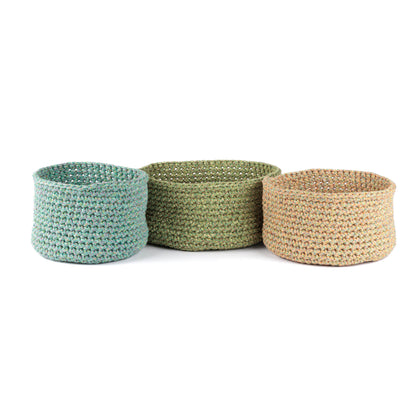 Bernat Three Crochet Nesting Baskets All Variants