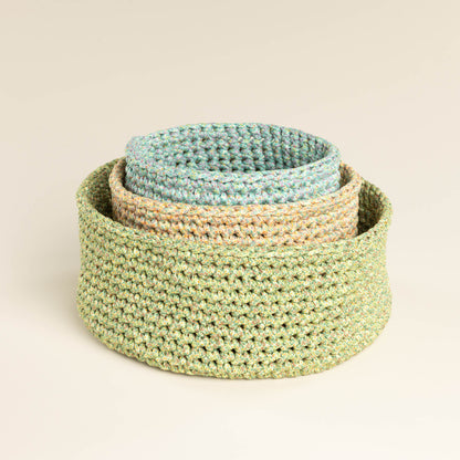 Bernat Three Crochet Nesting Baskets All Variants