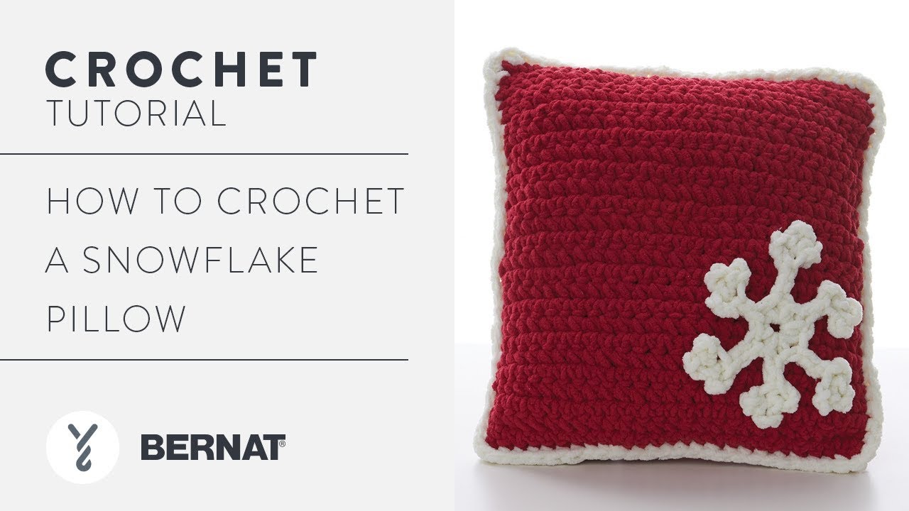 Bernat Snowflake Pillow Crochet