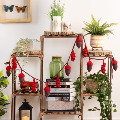 Bernat Crochet Acorn Garland Crochet Garland made in Bernat Yarn