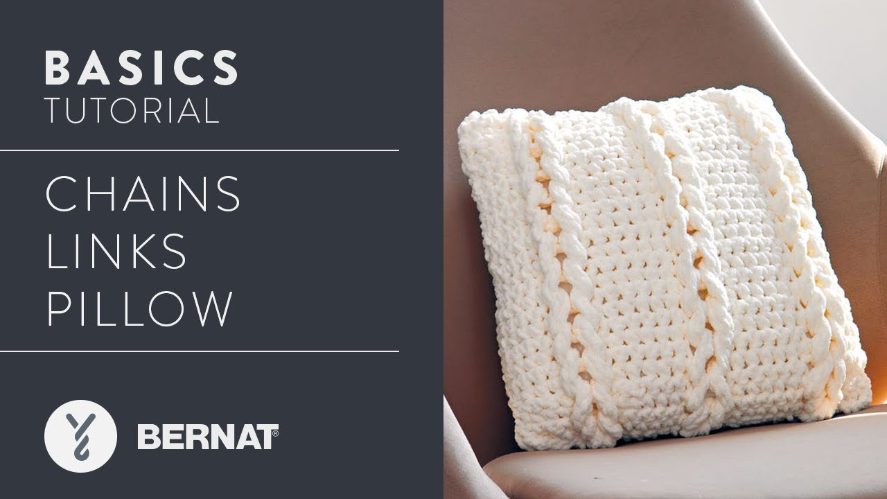 Bernat Chain Links Pillow Crochet