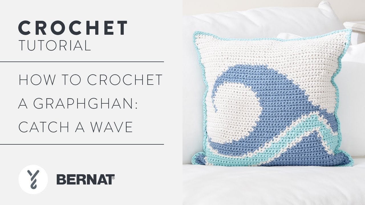 Bernat Catch A Wave Crochet Pillow