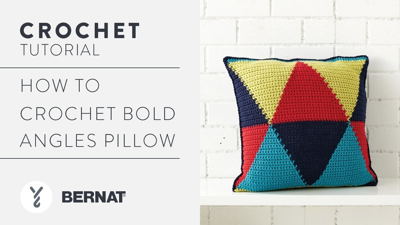 Bernat Bold Angles Pillow Crochet