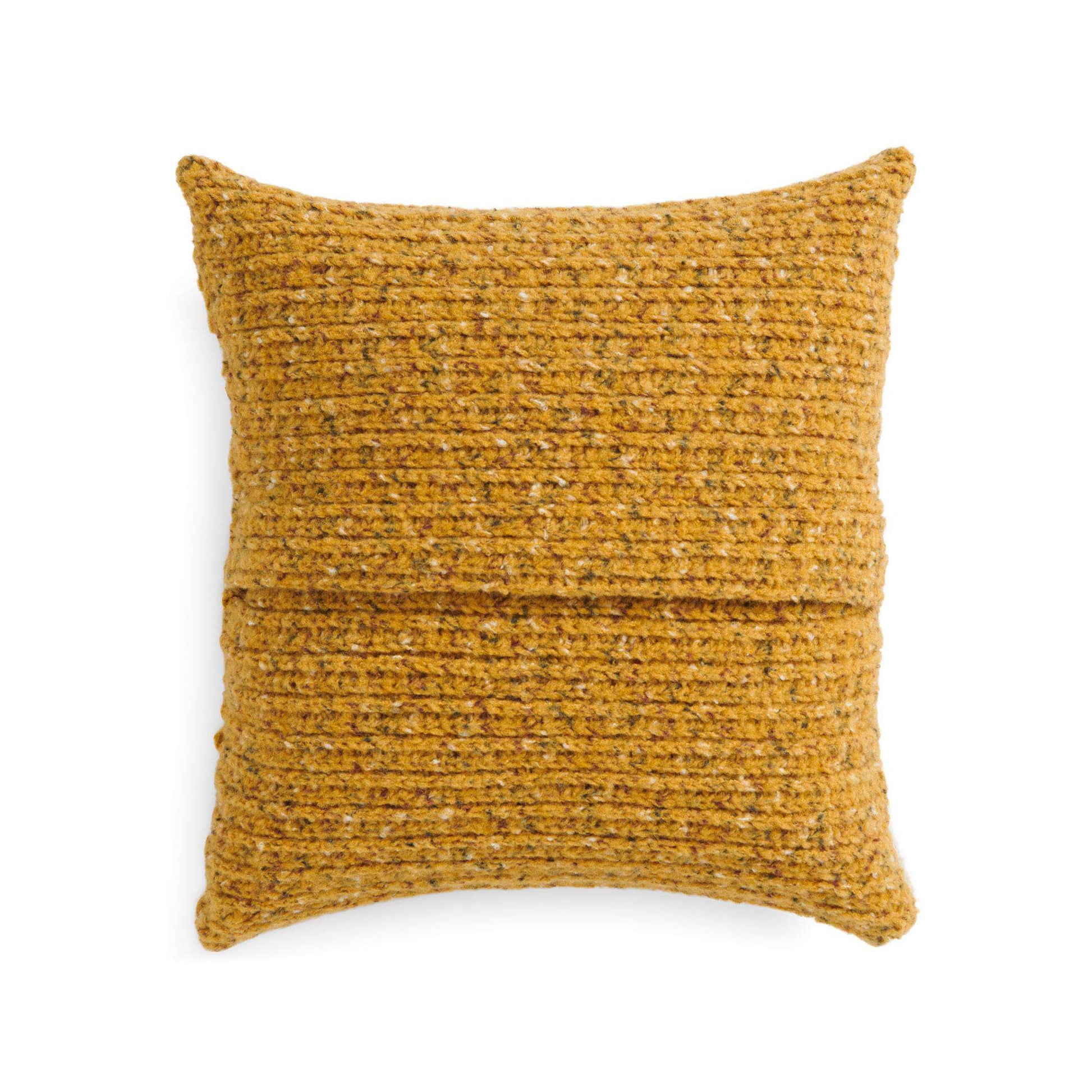 Free Bernat Felted Crochet Corrugated Pillow Cover Pattern