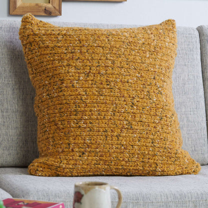 Bernat Felted Crochet Corrugated Pillow Cover Crochet Pillow Cover made in Bernat Felted Yarn