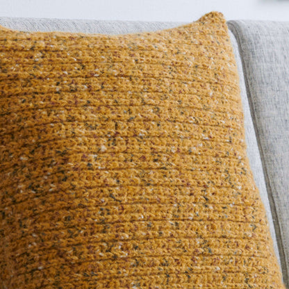 Bernat Felted Crochet Corrugated Pillow Cover Crochet Pillow Cover made in Bernat Felted Yarn